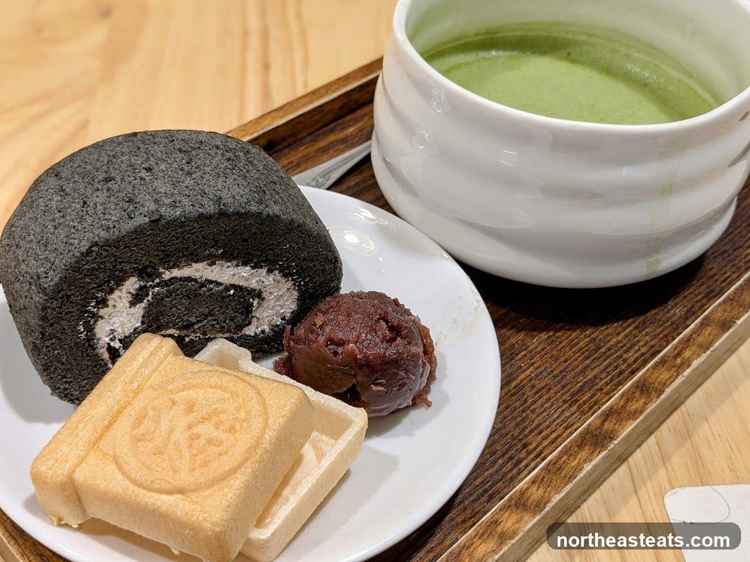 Matcha and Black Sesame Cake