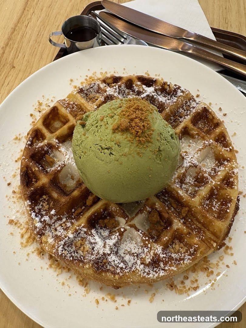 Matcha Ice Cream Waffle