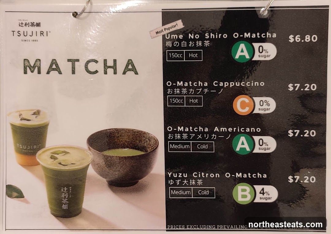 Tsujiri Matcha Menu