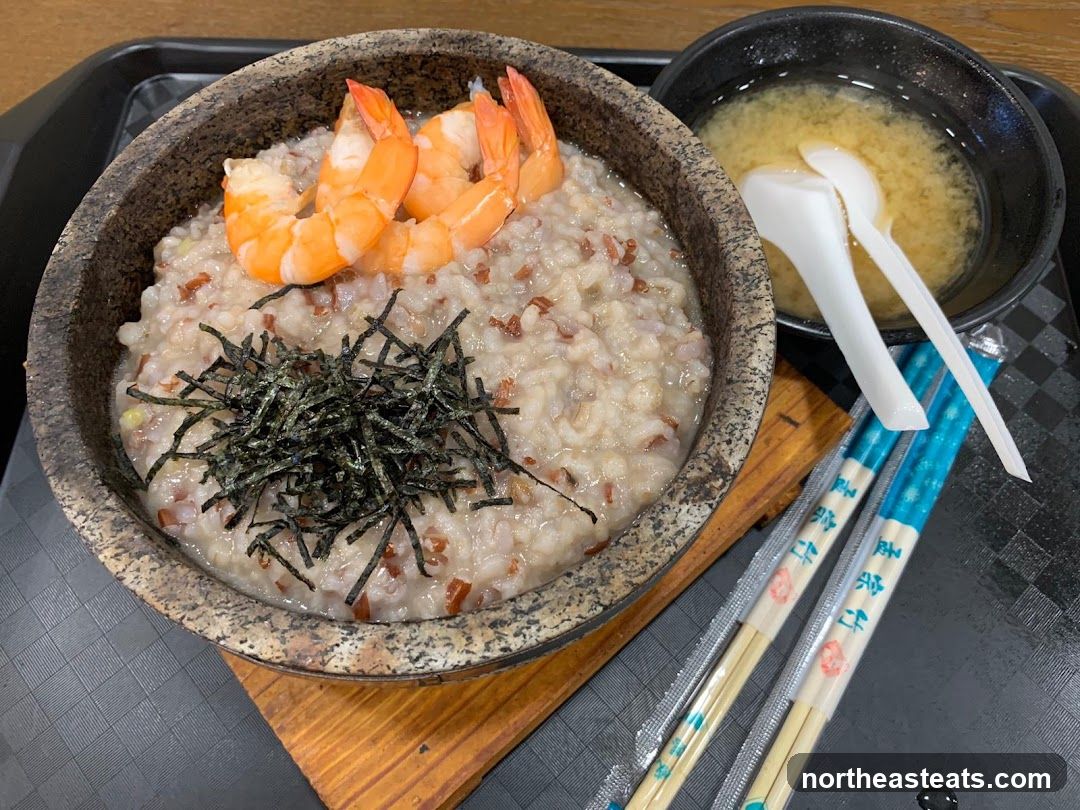 Shrimp Congee with Miso Soup