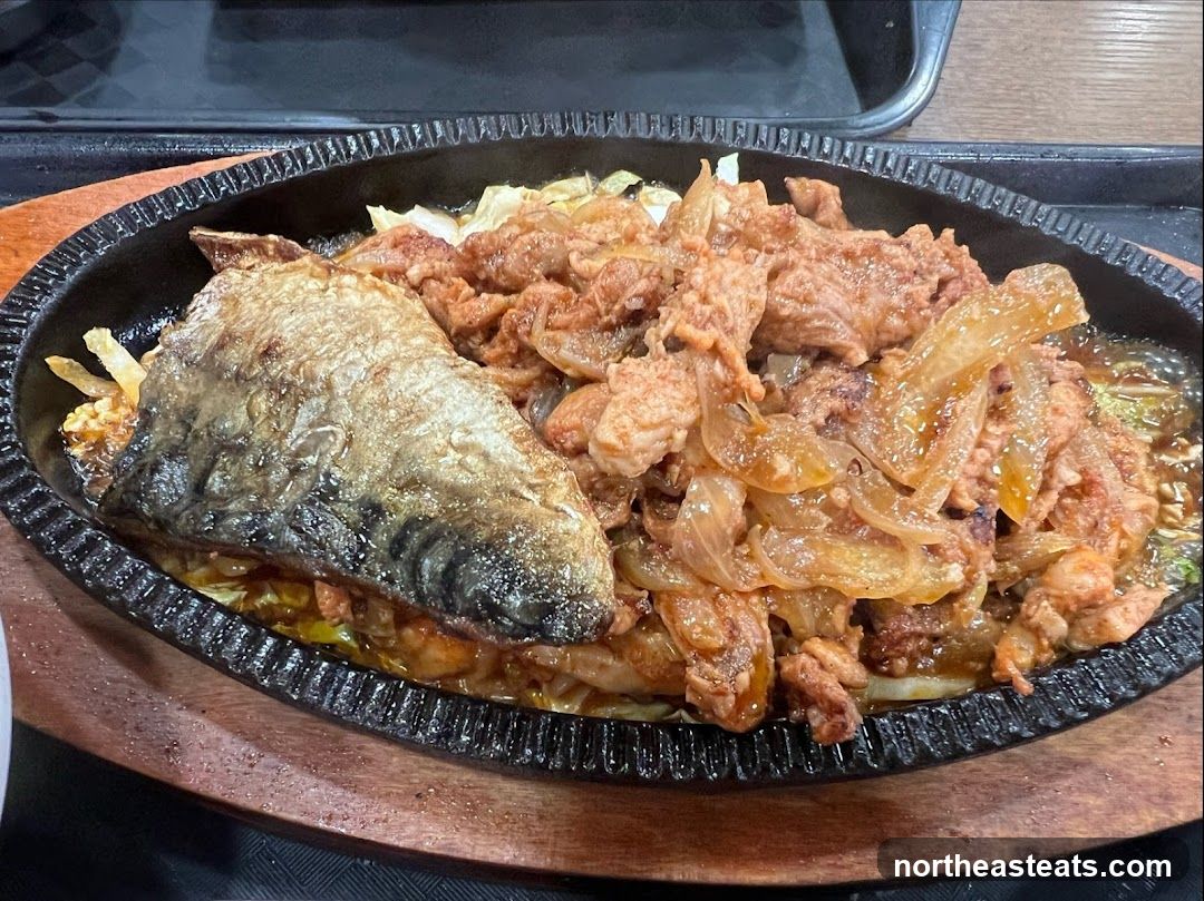 Sizzling Platter with Fish and Meat