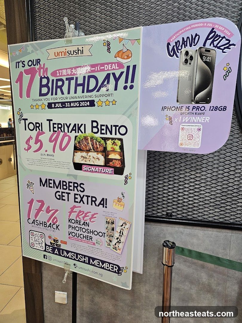 Umi Sushi 17th Birthday Promotion