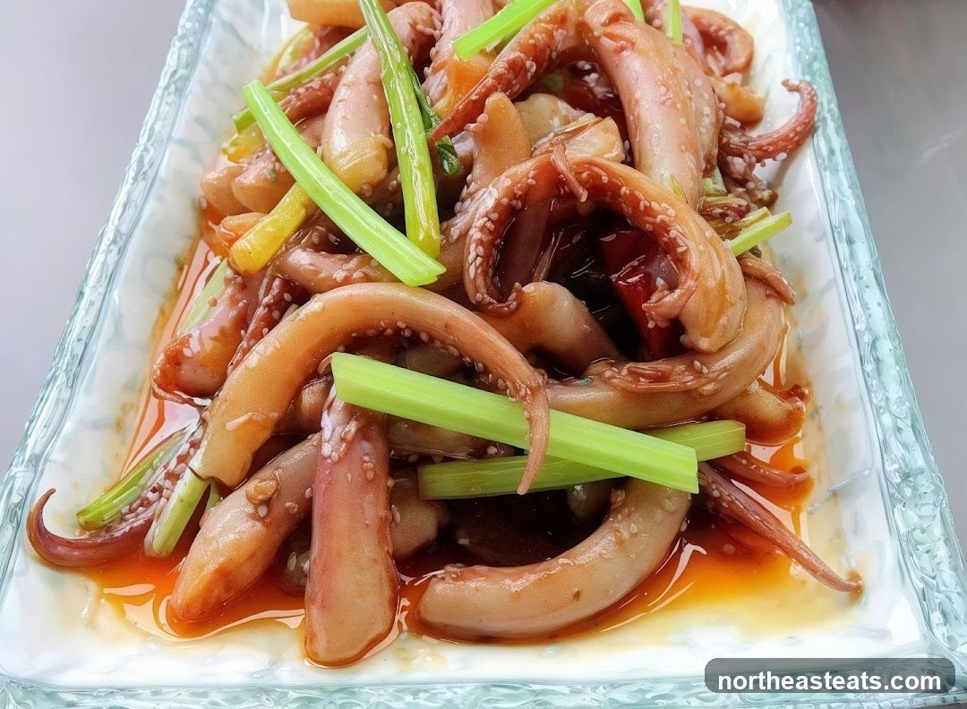 Spicy Squid Tentacles with Celery