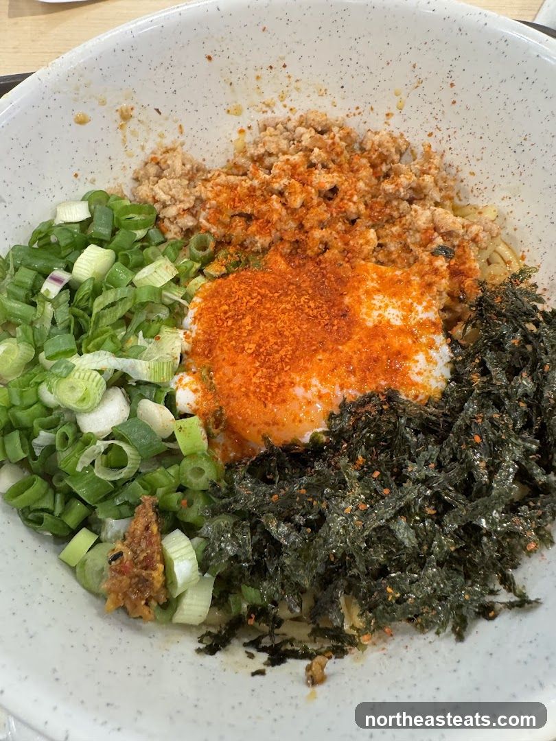 Bowl of Noodles with Toppings