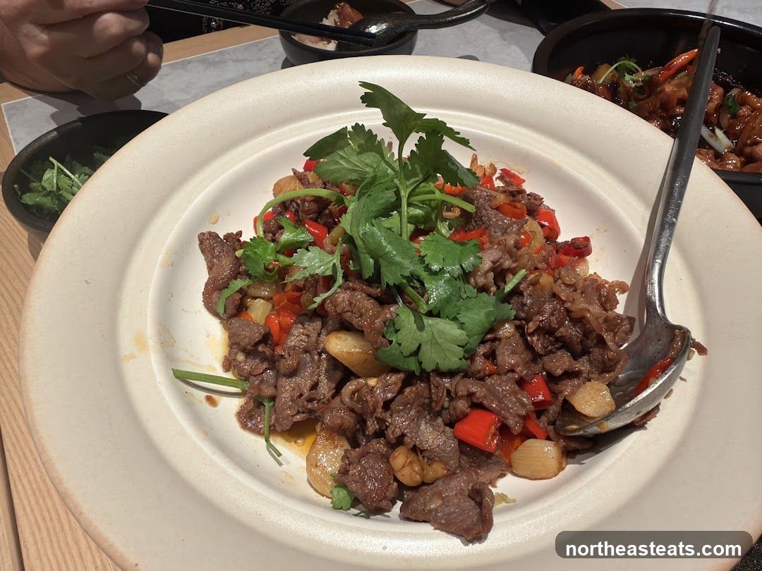Beef Stir-fry with Peppers and Cilantro