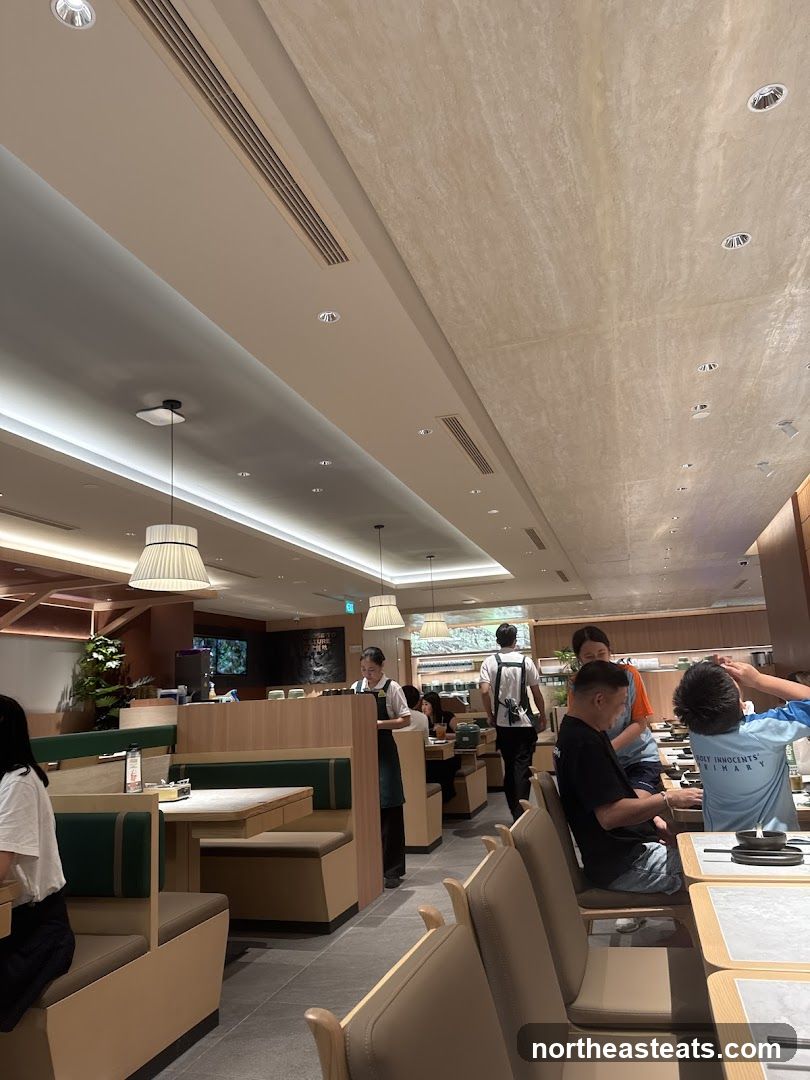 Restaurant Interior with Booth Seating