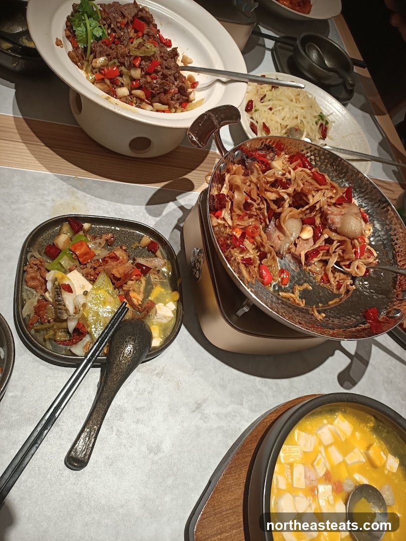Table with various dishes