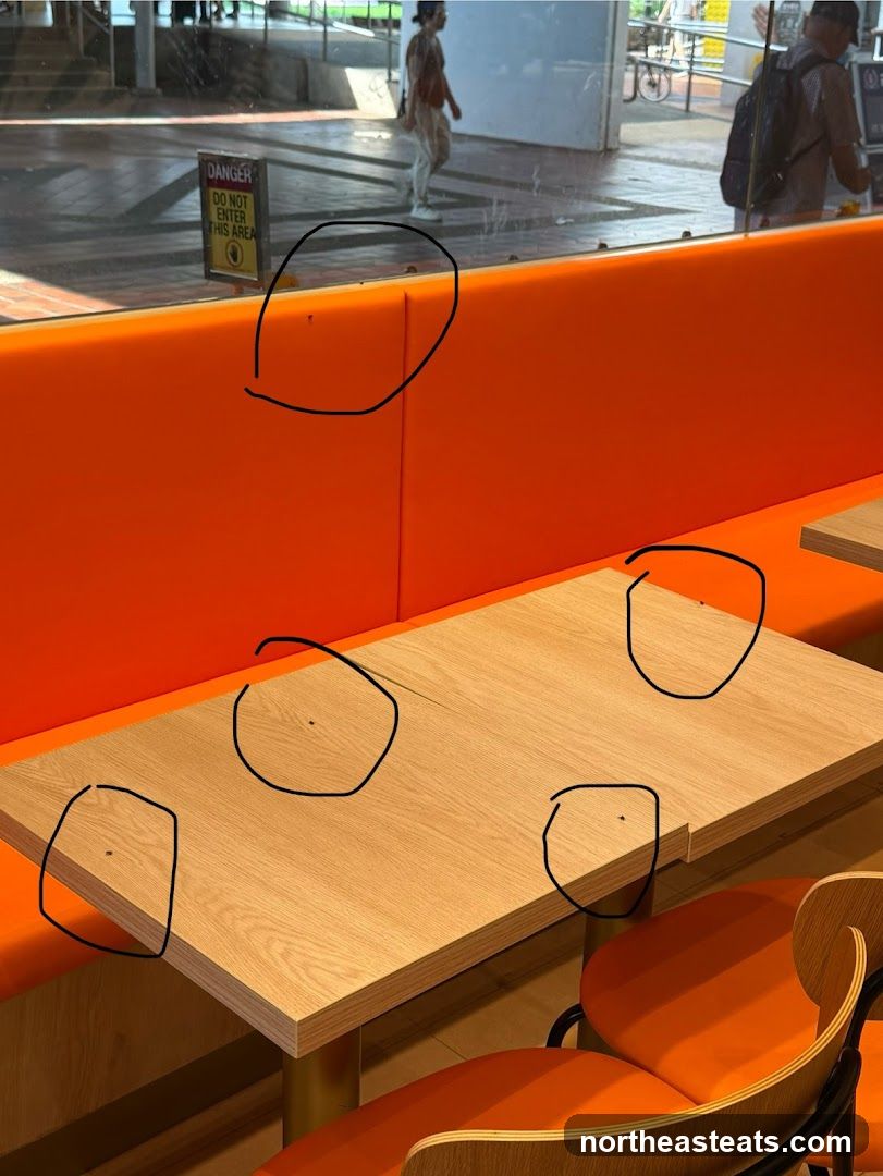Restaurant Interior with Orange Seating