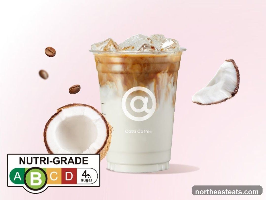 Iced Coffee with Coconut and Nutri-Grade Label