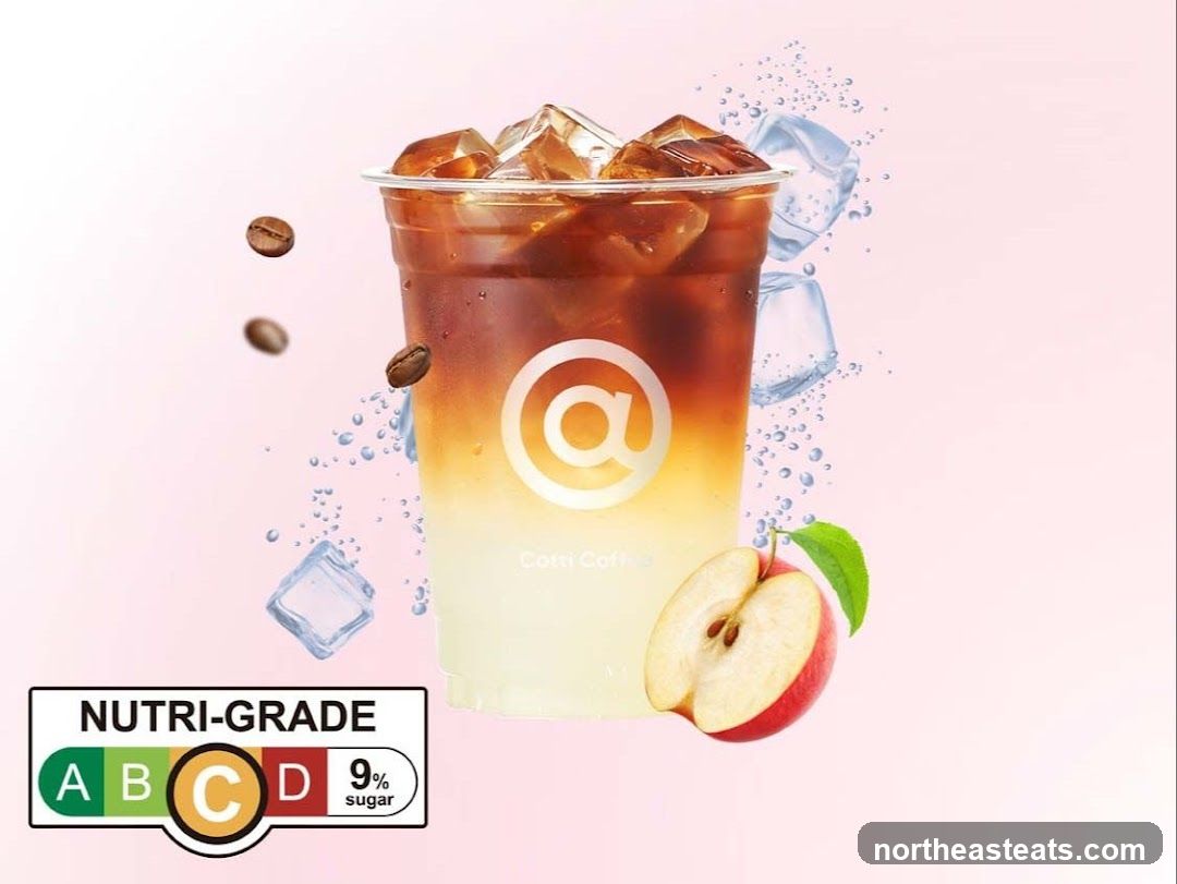 Iced Coffee Drink with Apple