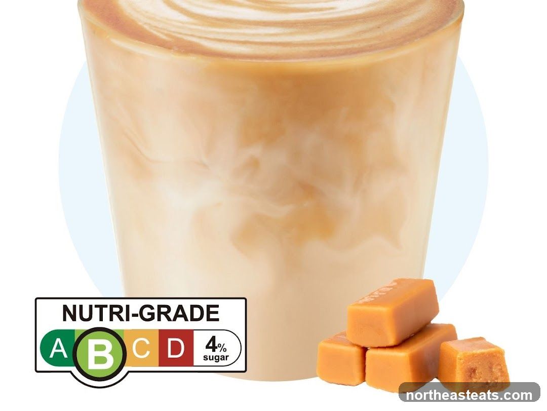 Caramel Latte with Nutri-Grade Label