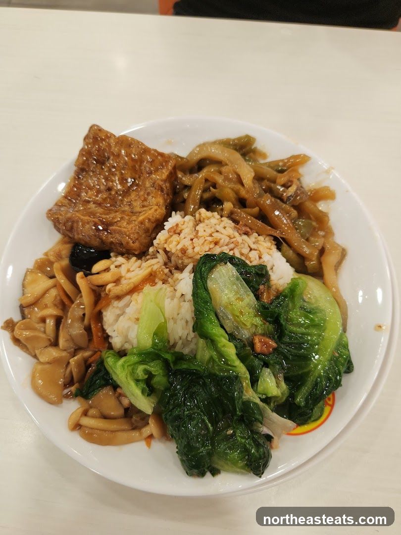 Rice plate with various toppings