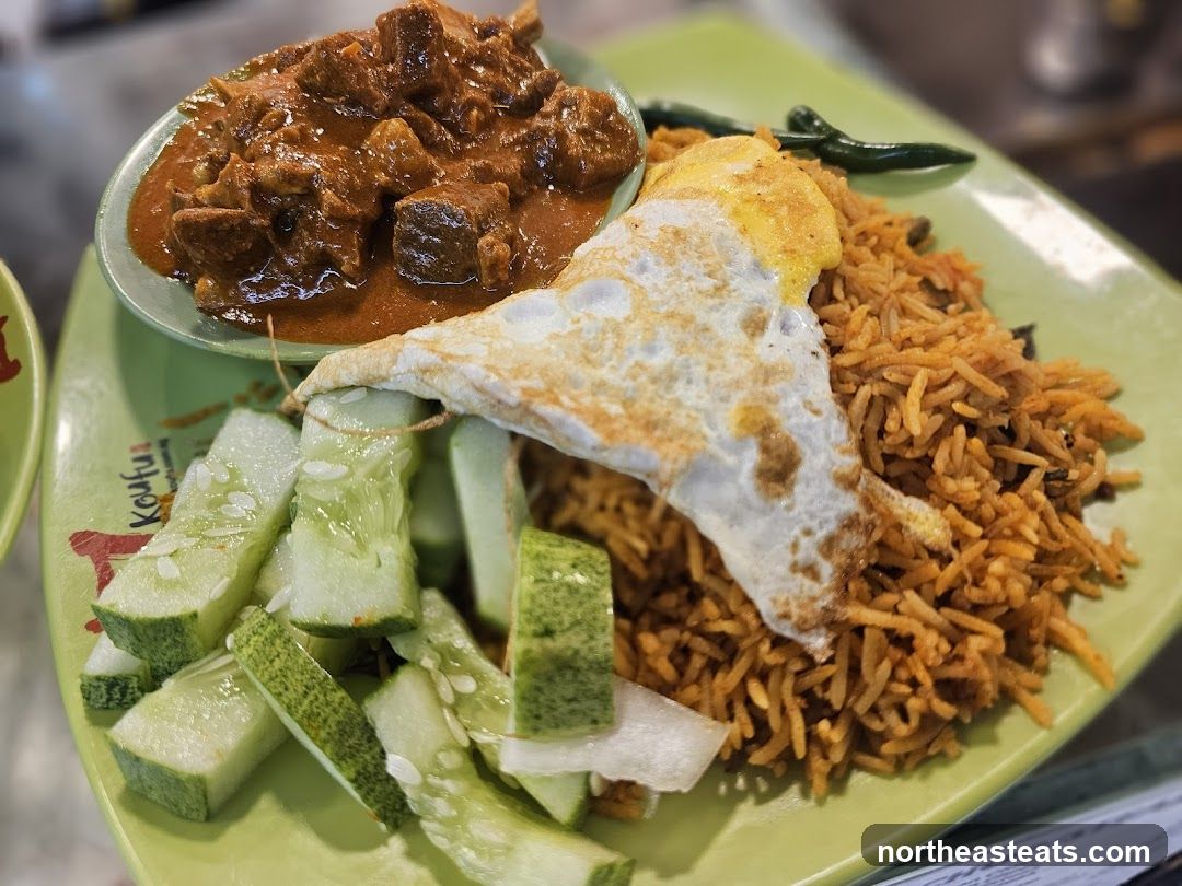 Spicy Rice Dish with Meat and Egg