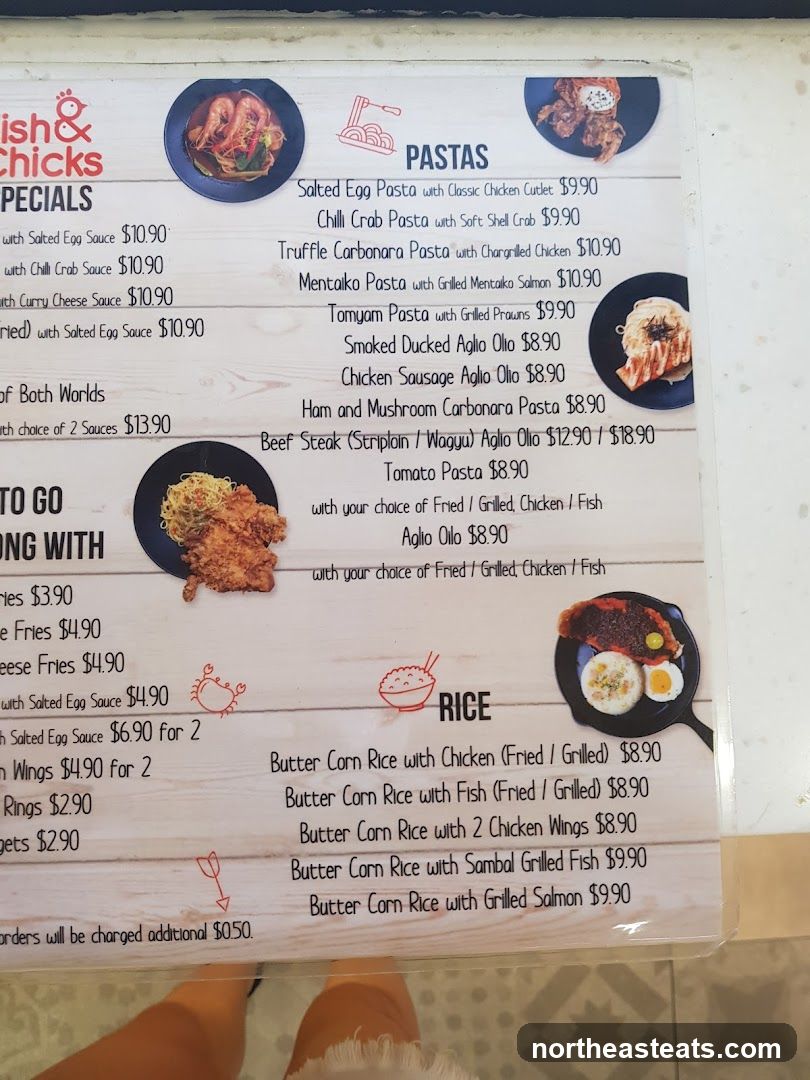 Fish & Chicks Menu