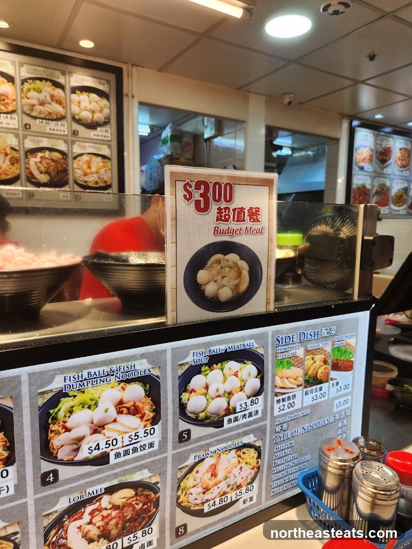 Food stall menu with budget meal offer