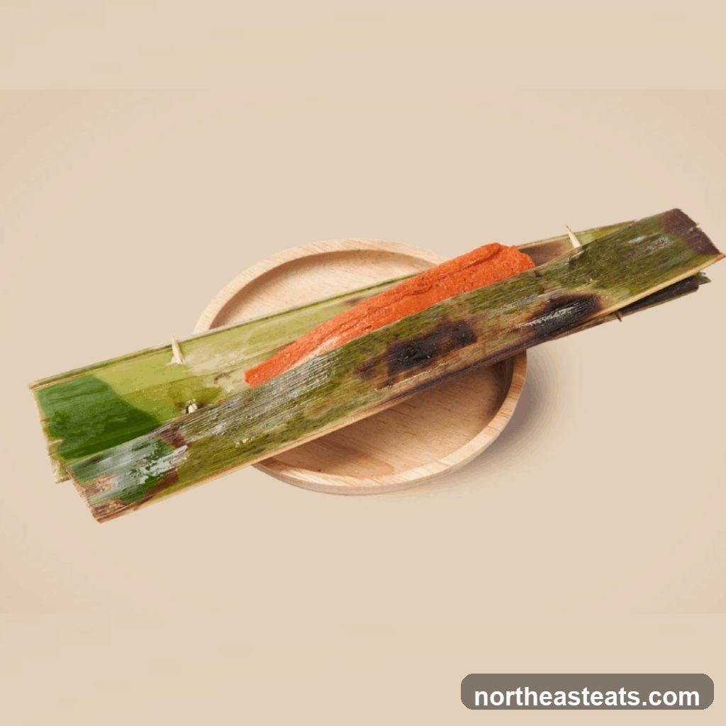 Grilled Fish Paste Wrapped in Banana Leaf