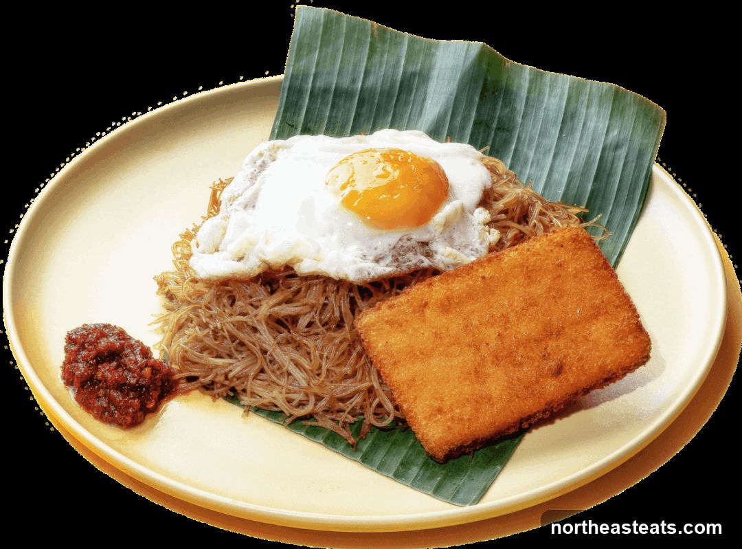 Noodles with Fried Egg and Cutlet