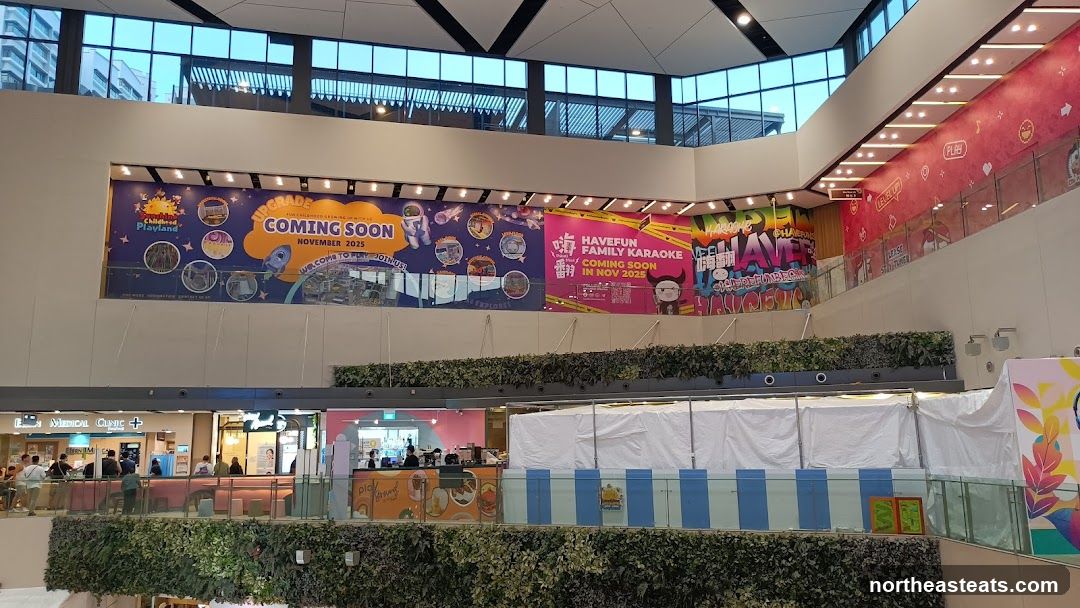 Mall Interior with Coming Soon Advertisements