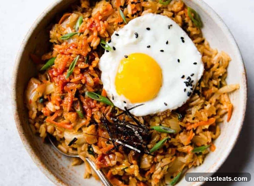 Kimchi Fried Rice with Fried Egg