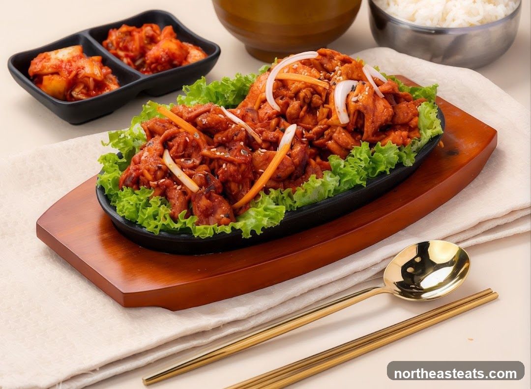 Spicy Stir-Fried Dish with Kimchi and Rice