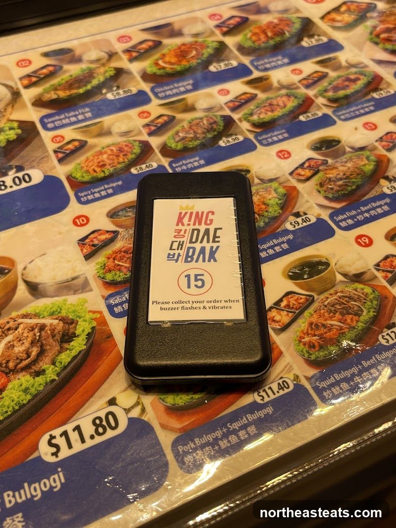 Restaurant Menu with Buzzer