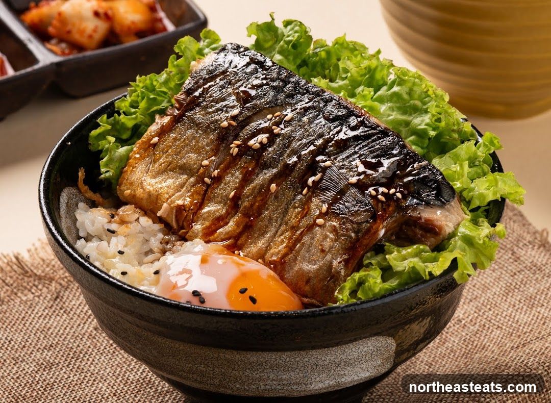 Grilled Mackerel Rice Bowl