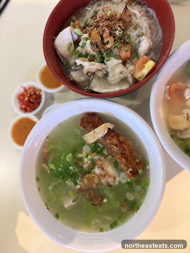Bowls of Noodle Soup