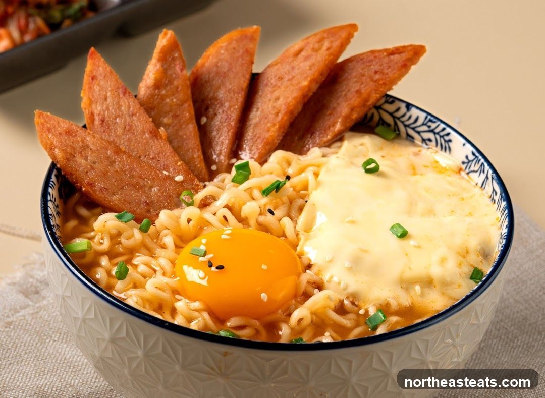 Instant Noodles with Spam and Egg