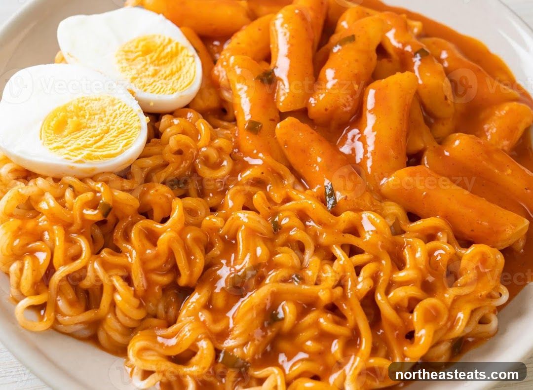 Spicy Korean Rice Cakes and Noodles
