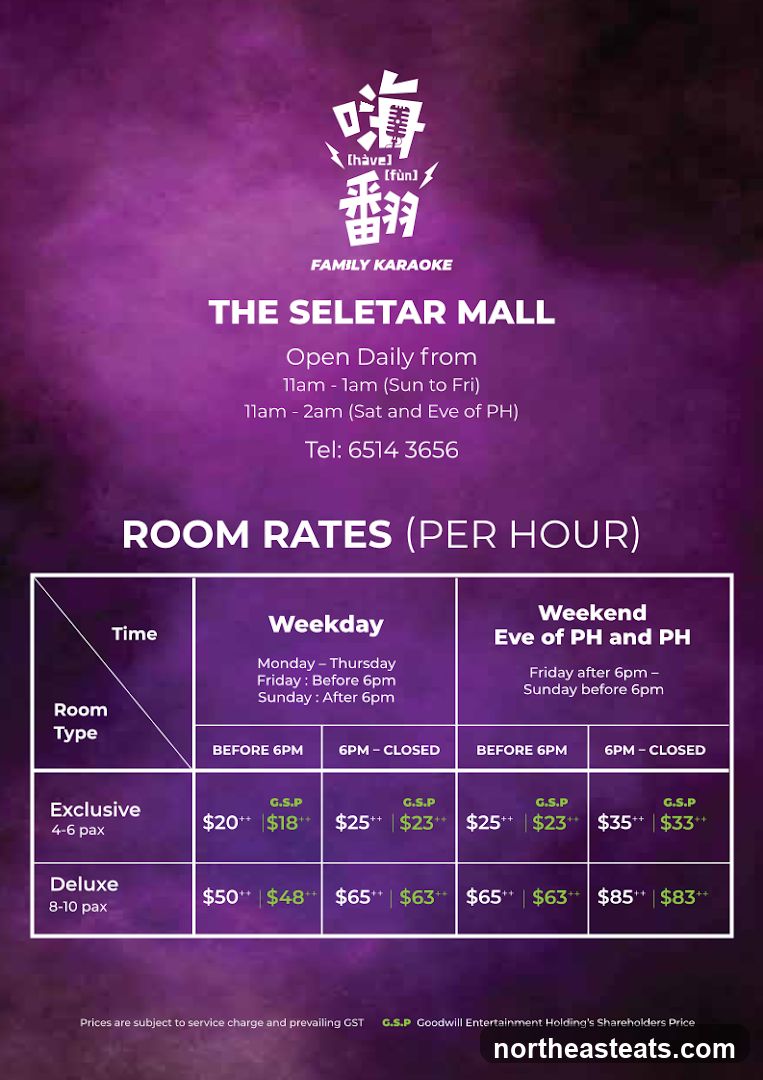 The Seletar Mall Family Karaoke Room Rates
