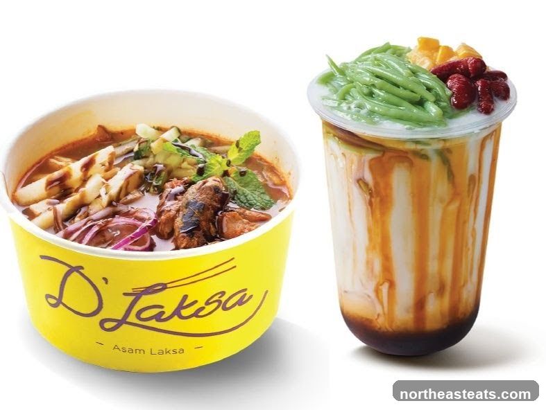 Asam Laksa and Cendol Drink