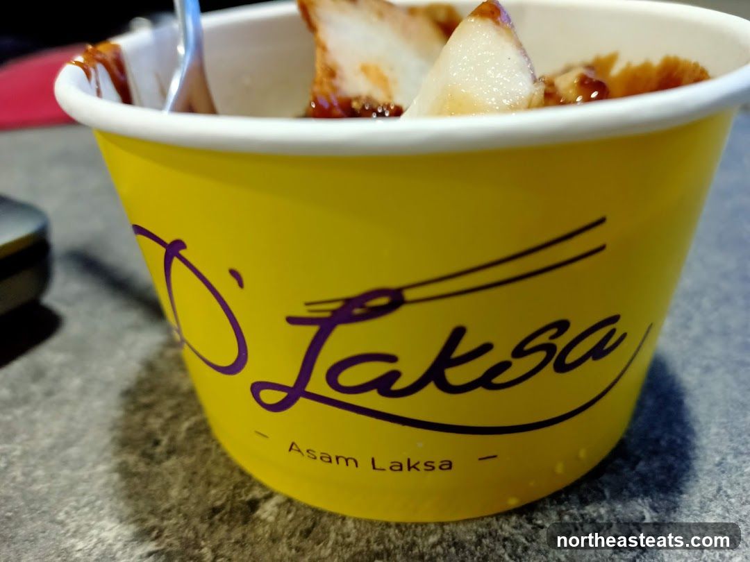 Laksa in a yellow cup