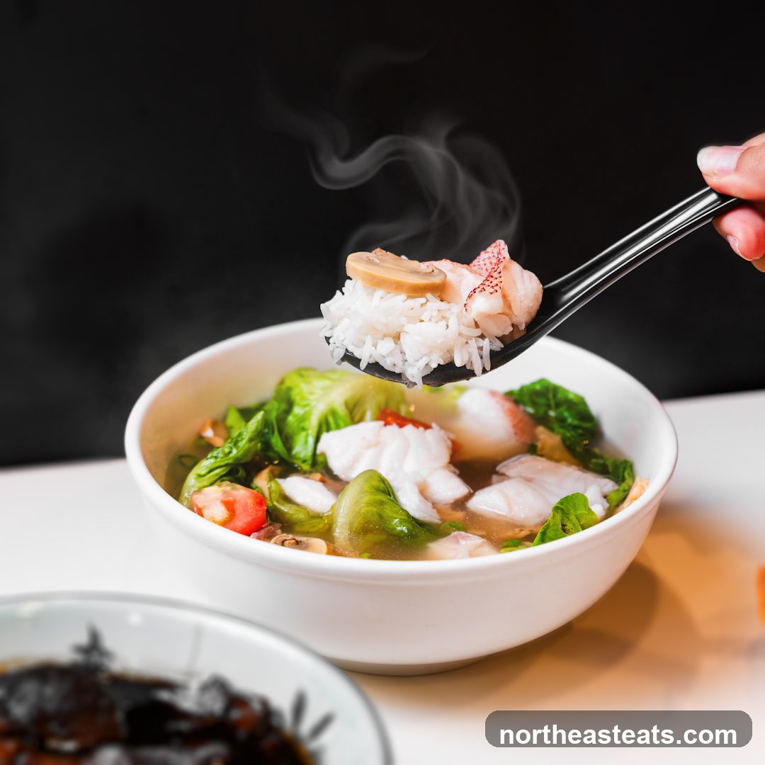 Steaming Bowl of Fish Soup