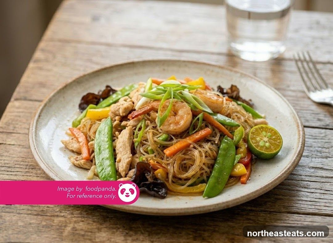 Noodle Dish with Shrimp and Vegetables