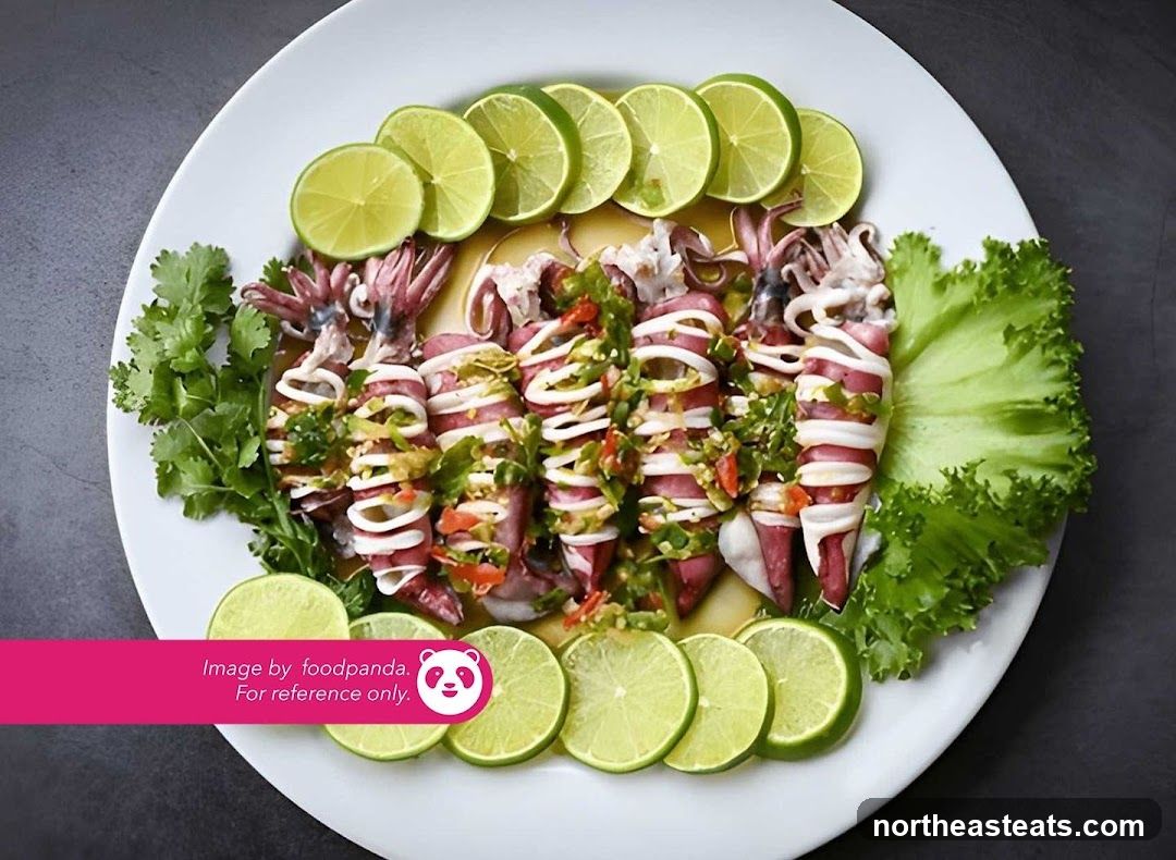 Steamed Squid with Lime and Chili