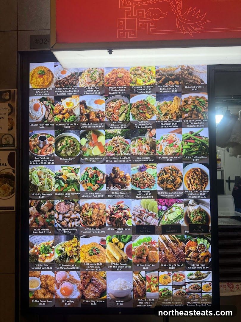 Thai Food Menu