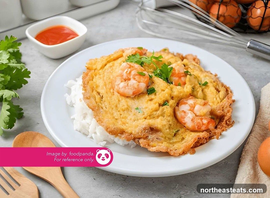 Shrimp Omelette with Rice