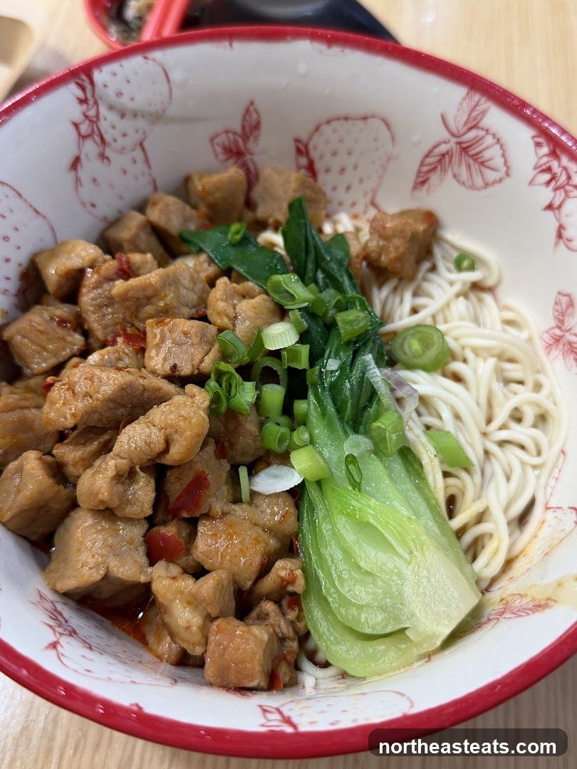 Noodles with Meat and Greens