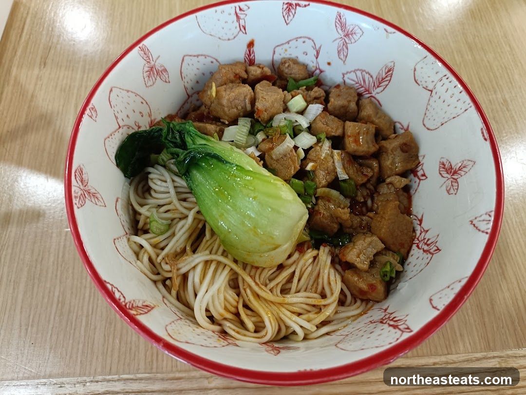 Noodles with Meat and Bok Choy