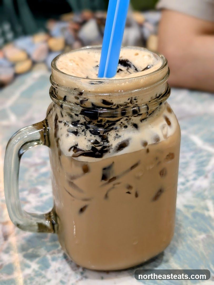 Iced Coffee with Grass Jelly