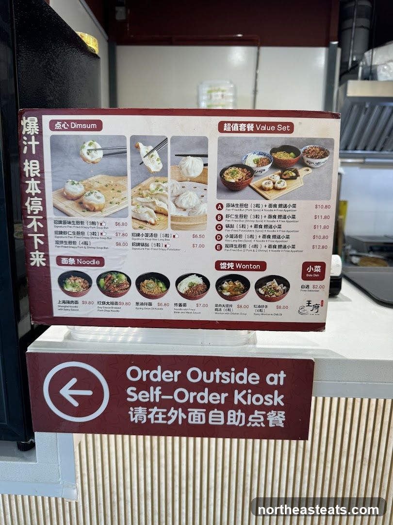 Menu with Food Pictures and Ordering Instructions