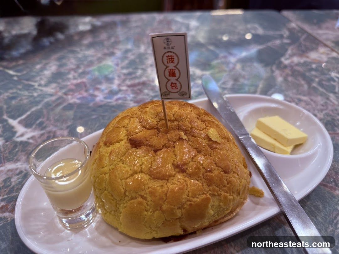 Pineapple Bun with Butter and Condensed Milk