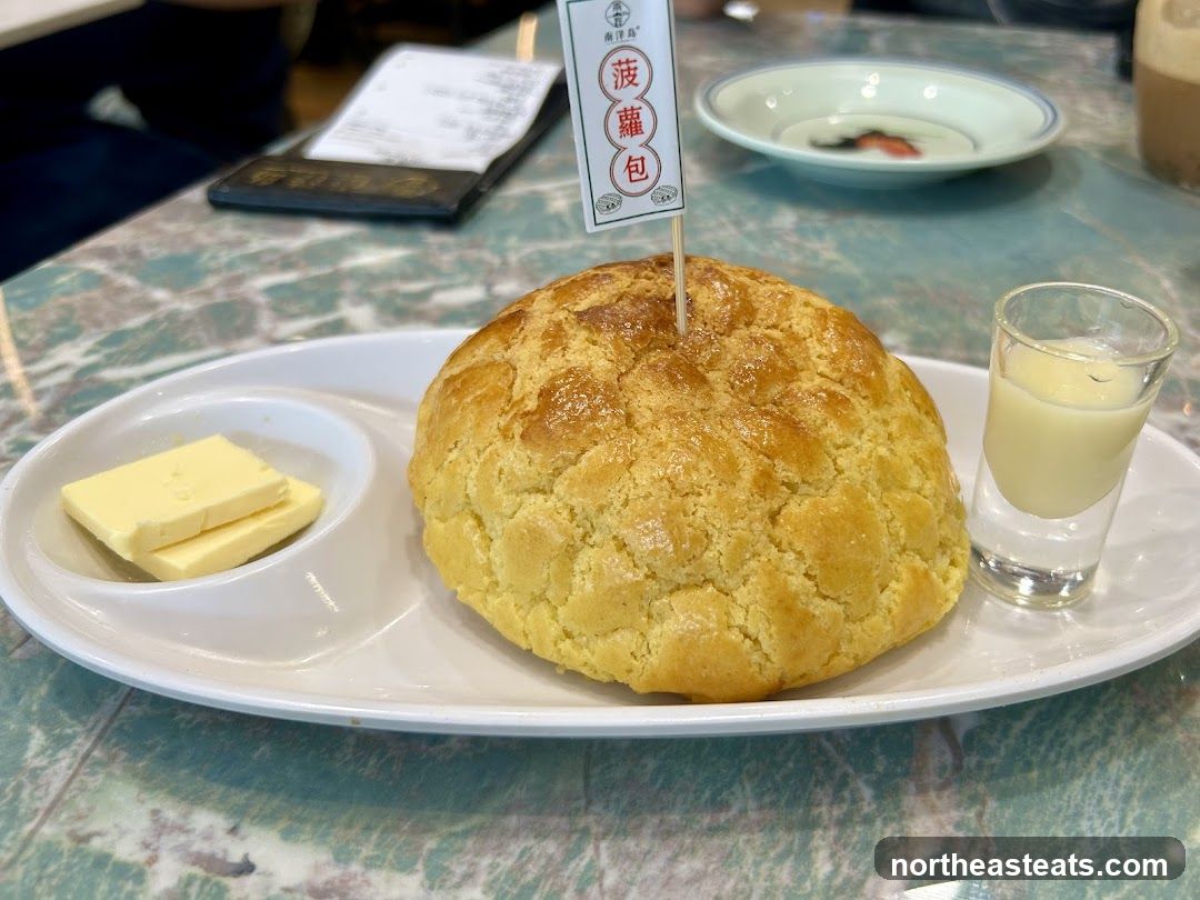 Pineapple Bun with Butter and Condensed Milk