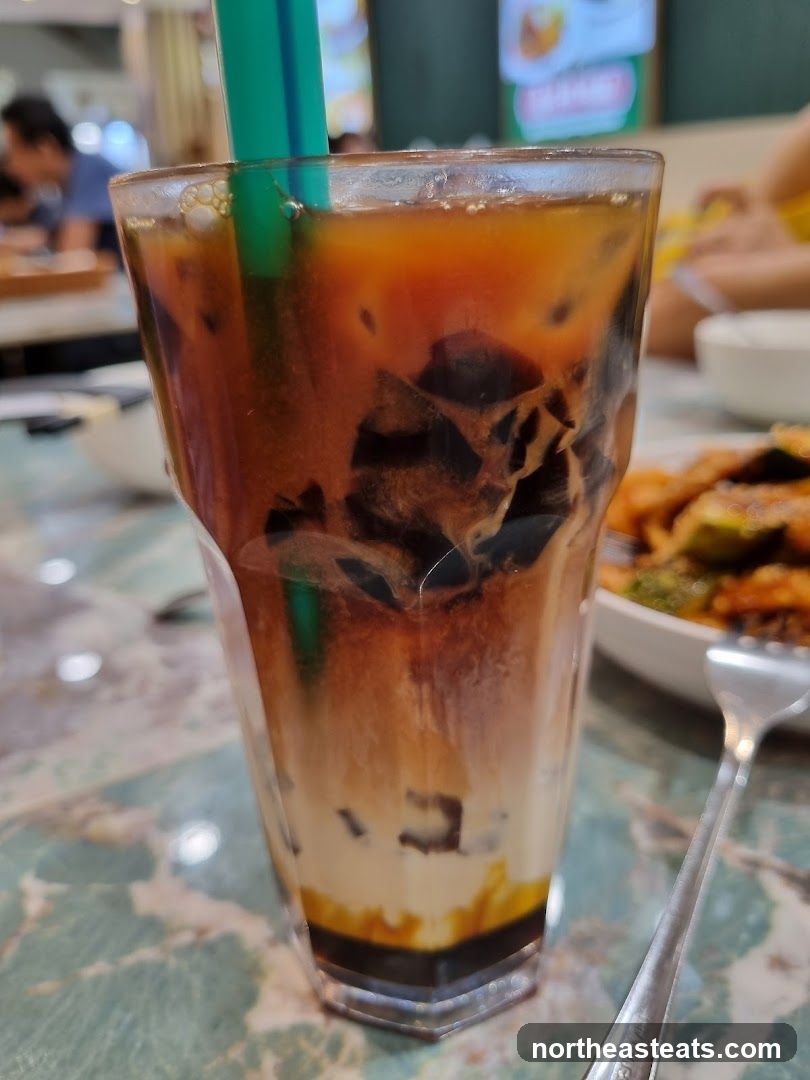Iced Coffee with Grass Jelly