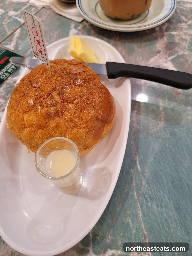 Pineapple Bun with Butter and Condensed Milk
