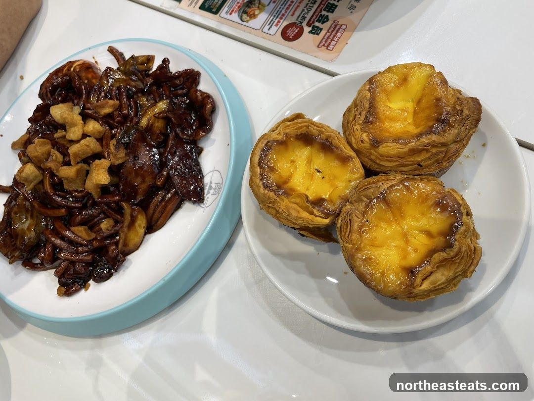 Noodles and Egg Tarts
