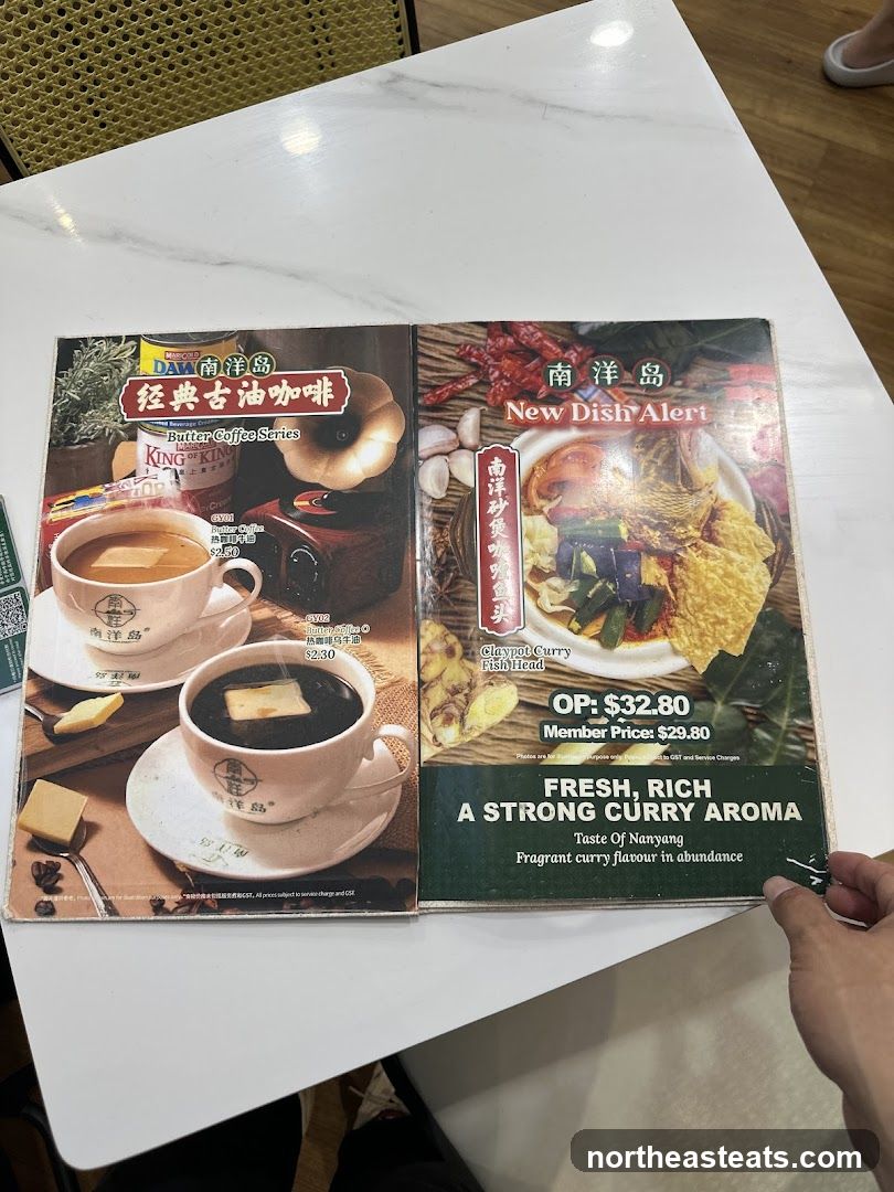 Nanyang Island Menu