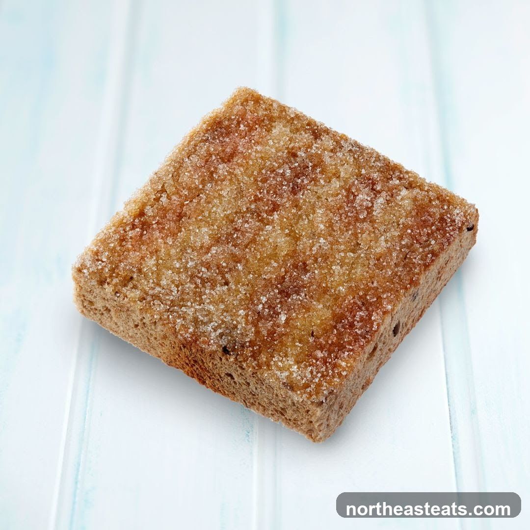 Sugar-coated bread slice