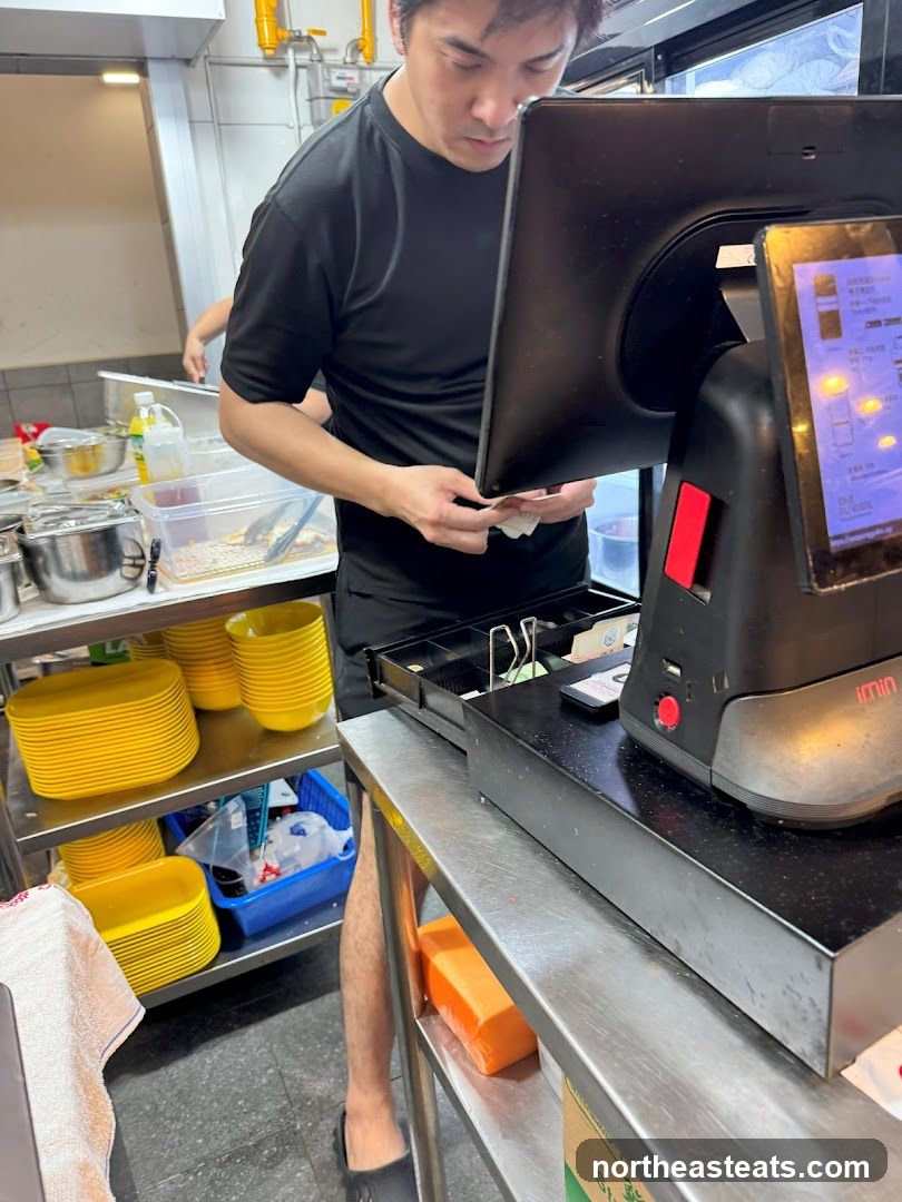 Cashier at work