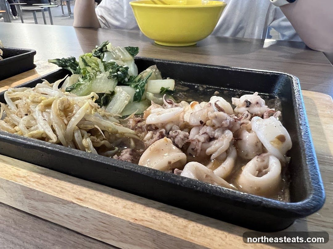 Sizzling Squid and Vegetables